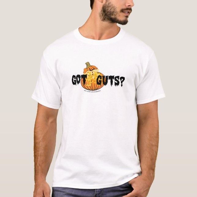 Har Guts Funny Halloween Pumpkin Carver-fråga T Shirt (Framsida)