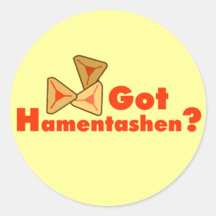 Har Hamentashen? Stickers Runt Klistermärke