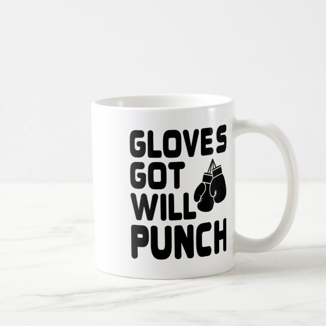 Har handskar Slår Boxer Sports Strength Gym vid Kaffemugg (Höger)