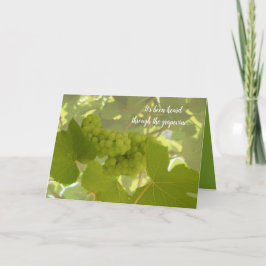 har hörts genom vindruvor, grattisar, grönt kort