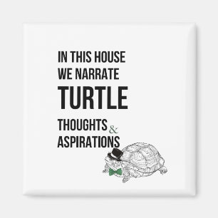 HÄR I KAMMAREN FINNS ETT LUNT TURTLE älskare-citat Magnet