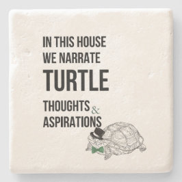 HÄR I KAMMAREN FINNS ETT LUNT TURTLE älskare-citat Stenunderlägg
