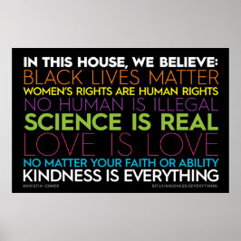 Här i parlamentet... Kindness är allt-tecken Poster