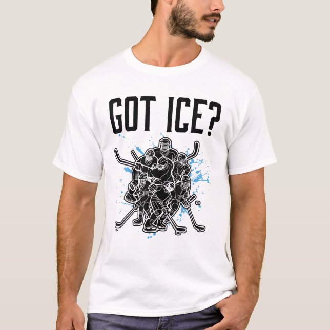 Har Ice Hockey Player Funny T Shirt (Framsida)