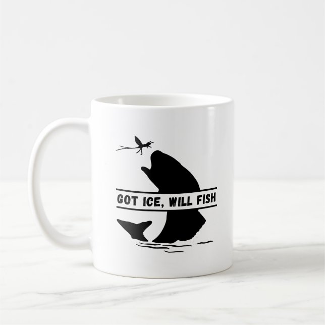 Har Ice kommer att fiska | Isfiske Kaffemugg (Vänster)