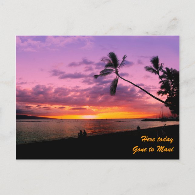 Här idag, borta för Maui Vykort (Framsida)