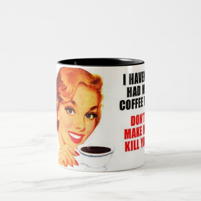 Har inte haft kaffe ännu Två-Tonad mugg (Center)