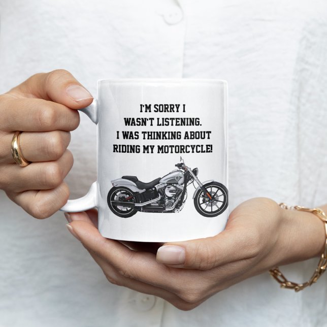 Har inte lyssnat på Riding Motorcycle Funny Quote  Mugg (Funny motorcycle coffee mug)