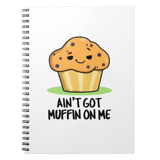 Har inte Muffin På Mig Roligt Muffin-Ordspel  Anteckningsbok (Framsidan)