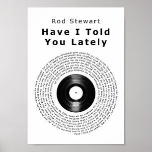 Har jag berättade dig sent vinyl den rekord- poster