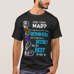 Har jag Borta Mad som Hatter Wonderland Quote Tank T Shirt