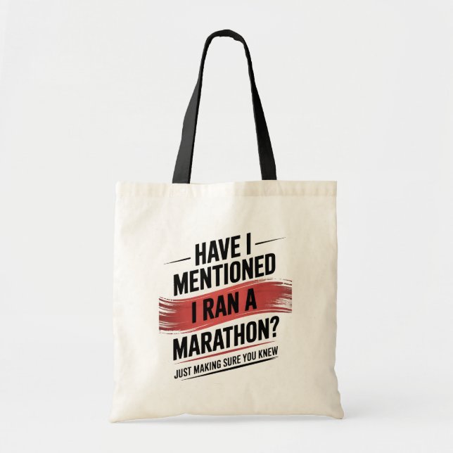Har jag nämnt att du kör ett maraton tygkasse (Framsidan)