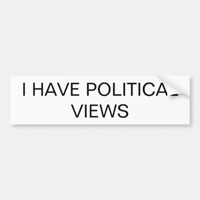 "HAR JAG POLITISKT BESKÅDAR" den AllPurpose Bildekal (Framsidan)