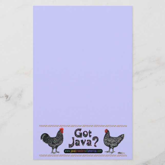 Har Java? Brevpapper (Framsida)