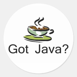 Har Java Runt Klistermärke