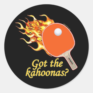 Har Kahoonas Flaming Ping Pong Runt Klistermärke
