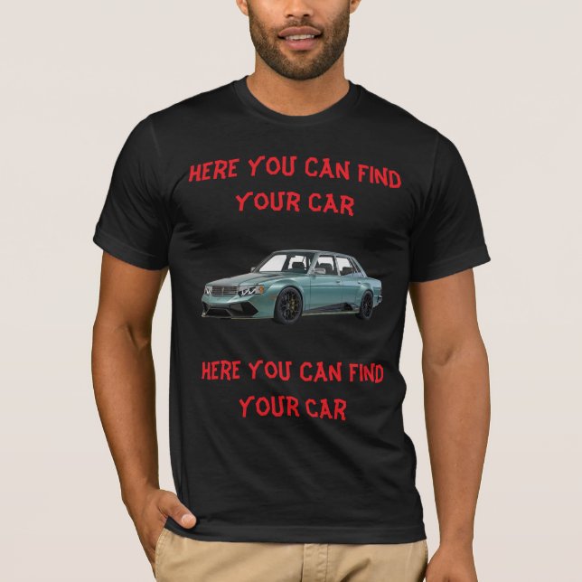 Här kan du hitta din bil t shirt (Framsida)