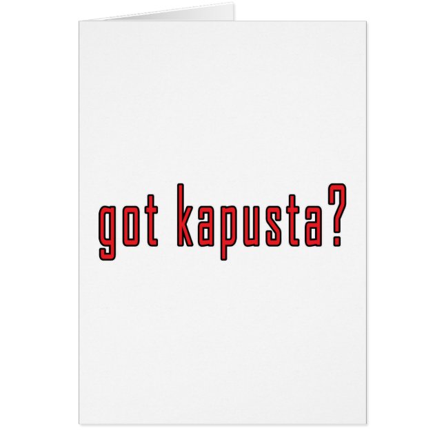 har kapusta? hälsningskort (Framsidan)
