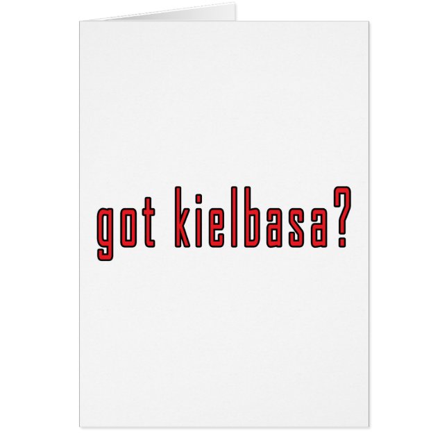 har kielbasa? hälsningskort (Framsidan)
