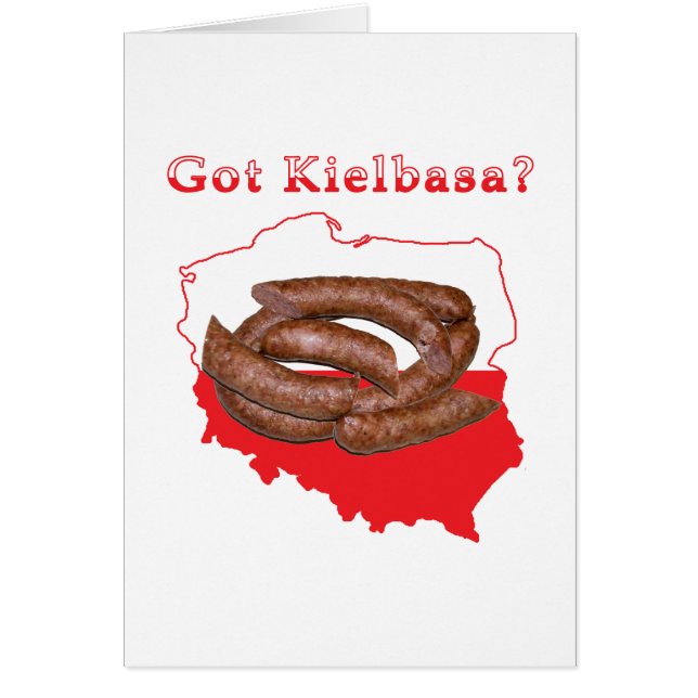 Har Kielbasa polska Karta Hälsningskort (Framsidan)