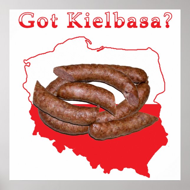 Har Kielbasa polska Karta Poster (Framsidan)