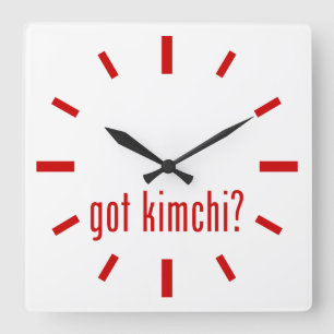 har kimchi? fyrkantig klocka