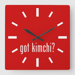har Kimchi? Fyrkantig Klocka