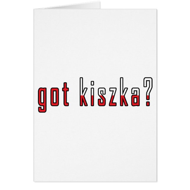 har kiszka? Flagga Hälsningskort (Framsidan)
