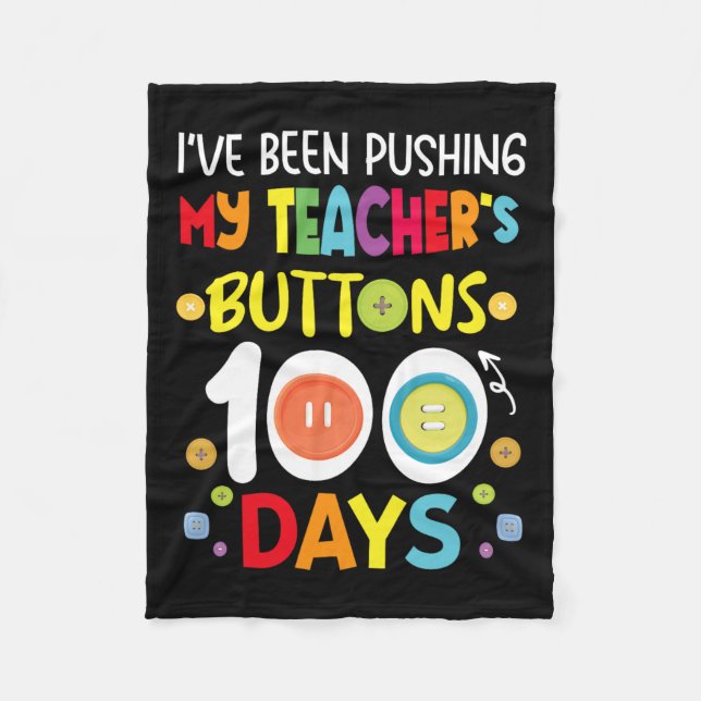 Har knuffat mina lärarknappar 100 dagar Kids Tea Fleecefilt (Framsidan)