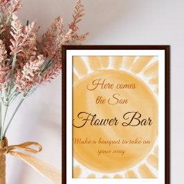 Här Kom är Son Sunshine Baby Shower Flower Pub Poster