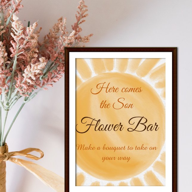 Här Kom är Son Sunshine Baby Shower Flower Pub Poster (Skapare uppladdad)