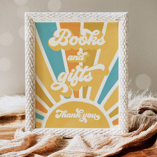 Här Kom Bokar och gåvor till Son Sol Baby Shower Poster
