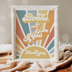Här Kom Bokar och gåvor till Son Sol Baby Shower Poster