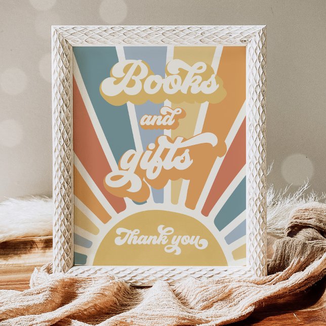 Här Kom Bokar och gåvor till Son Sol Baby Shower Poster (Skapare uppladdad)