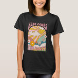 Här Kom Bride Groovy 70-talet Hippie Bachelorette T Shirt<br><div class="desc">Kom Bride Groovy 70-talet Hippie Bachelorette Party</div>