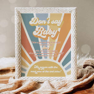 Här Kom säger Son Sol Baby Shower inte Baby Poster