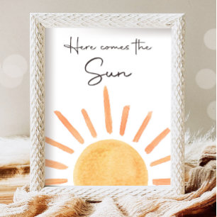 Här Kom Sol Boho Little Sunshine Party Poster