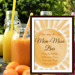 Här Kom Son Sunshine Baby Shower Mamma-osa Pub Poster