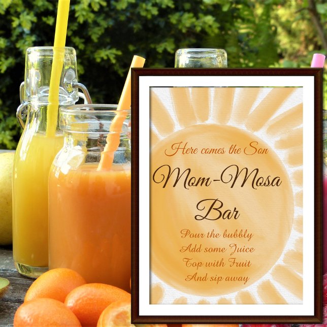 Här Kom Son Sunshine Baby Shower Mamma-osa Pub Poster (Skapare uppladdad)