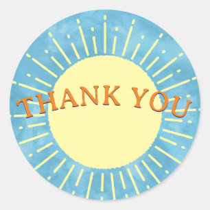 Här kommer Anpassningsbarna Son Watercolor Baby Sh Runt Klistermärke