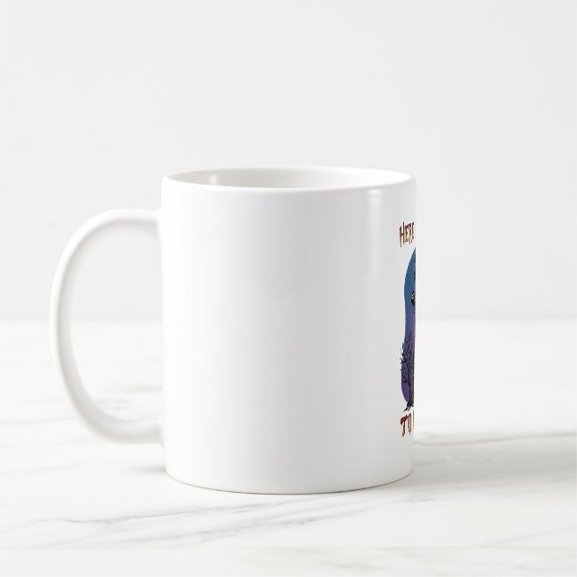 Här Kommer Åter Hemsökta Slott Spöken Måne Kaffemugg (Vänster)