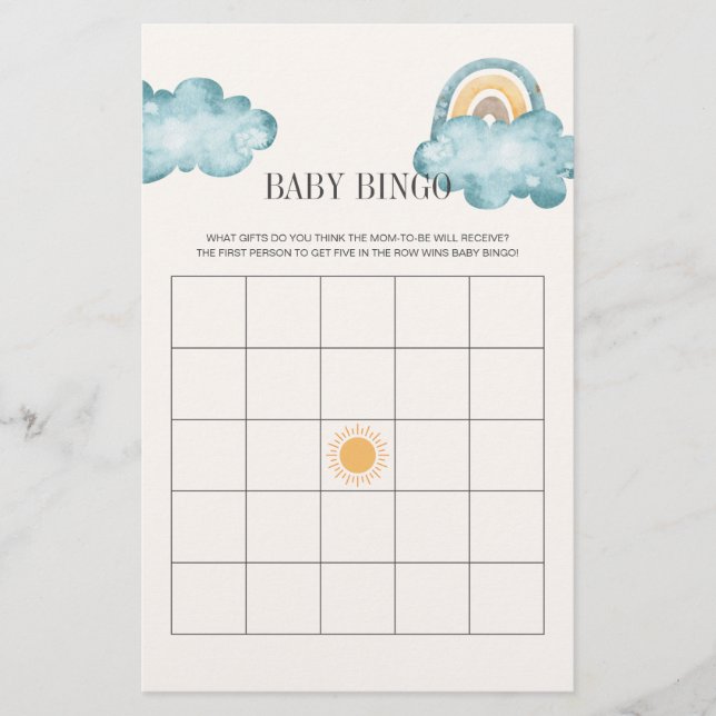 Här kommer babybabyshowen Bingo Game (Framsida)