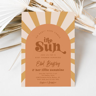 Här kommer babyduschen i Sol Sol Baby Shower Inbjudningar