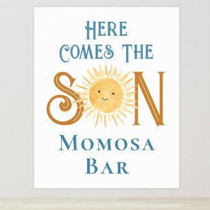 Här kommer babyskylten Son Momosa Pub Poster