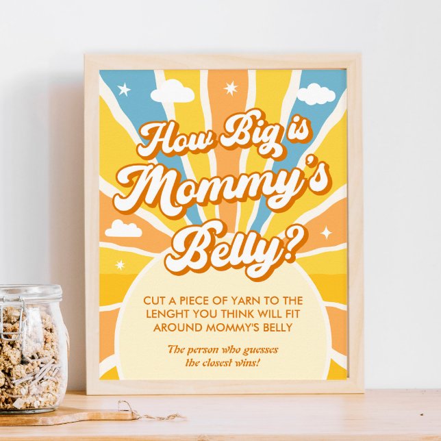 Här kommer babyvisaren i Sol hur stor hennes belly Poster (Skapare uppladdad)