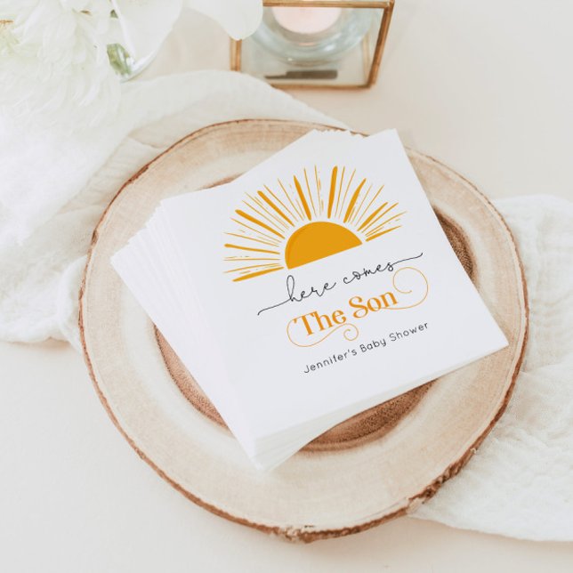 Här kommer barnduschen. pappersservett (Skapare uppladdad)