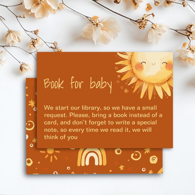 Här kommer bohos babyduschkortet i Sol Tilläggskort (Sun baby shower invitation )