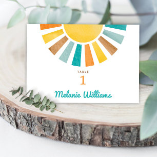 Här kommer Bordsnumret Son Retro Sol Pojke Bordsnummer