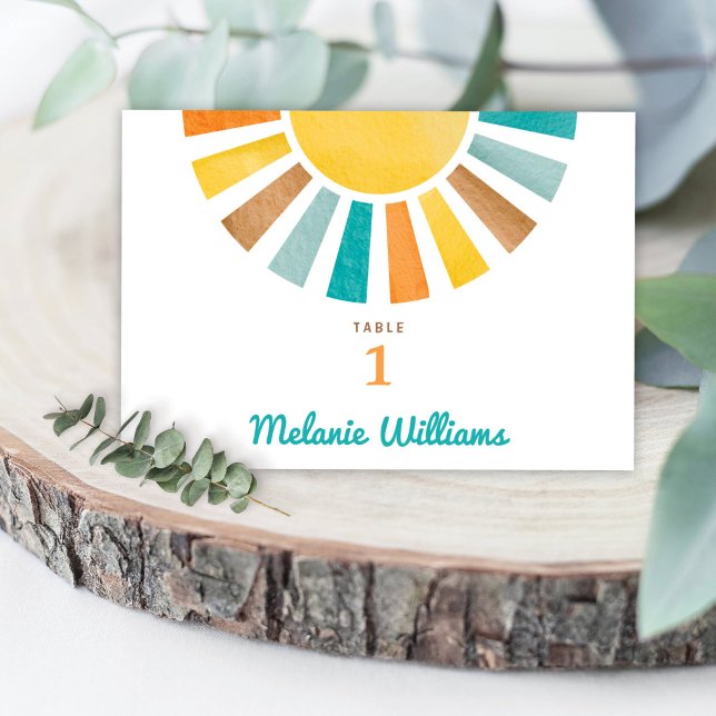 Här kommer Bordsnumret Son Retro Sol Pojke Bordsnummer (Skapare uppladdad)