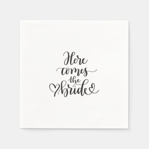 HÄR KOMMER BRIDE NAPKIN PAPPERSSERVETT